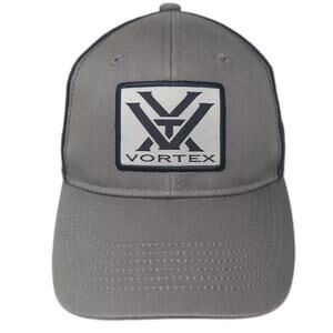 Vortex Trucker Hat Brown Black One Size Snapback Mesh Back Logo Patch Adjustable
